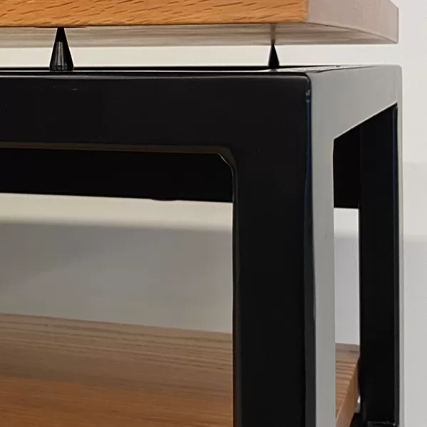 Muebles rack Eclipse Barcelona - rack audio modular en Barcelona 12 detalle lacado en negro