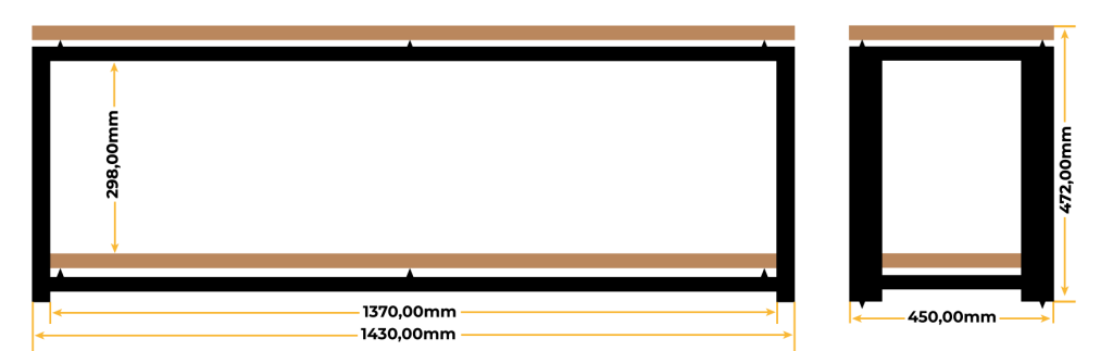 Mueble home cinema Orion 8 medidas mesas barcelona 1